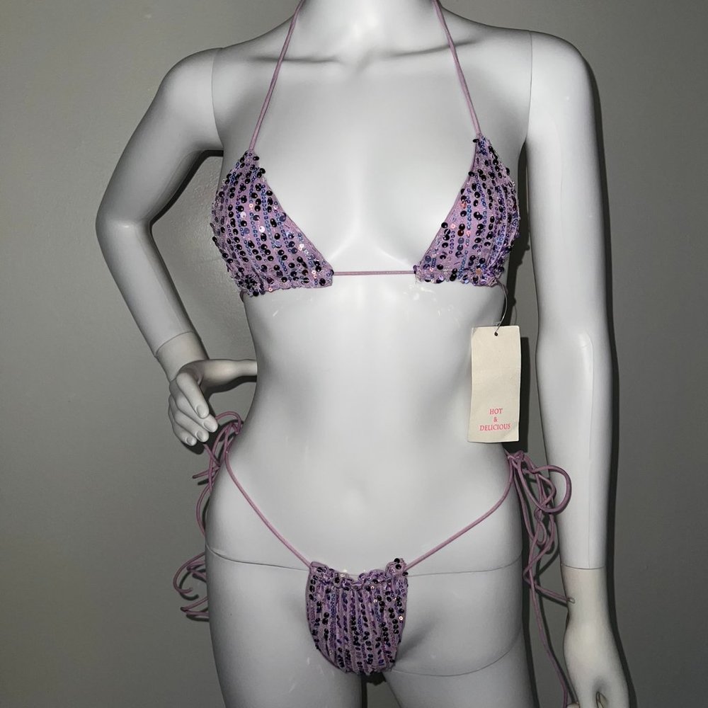 sequin string bikini
